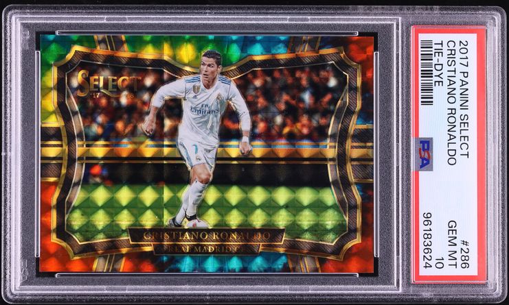 2017 Select Field Level Tie-Dye Prizm Cristiano Ronaldo /30 #286 PSA 10 GEM MINT