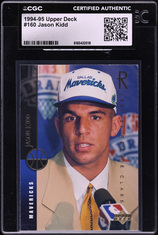 1994 Upper Deck Basketball Jason Kidd ROOKIE #160 CGC AUTH