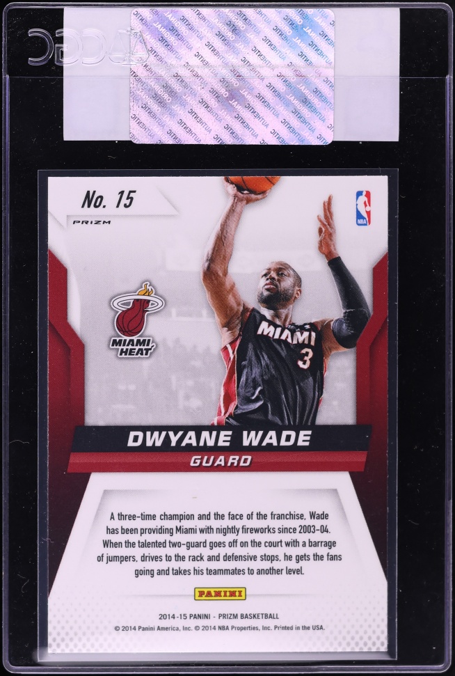 2014 Panini Prizm Fireworks Dwyane Wade #15 CGC AUTH