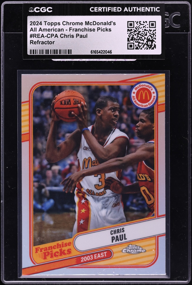 2024 Topps Chrome McDonald's All American Franchise Refractor Chris Paul ROOKIE CGC AUTH