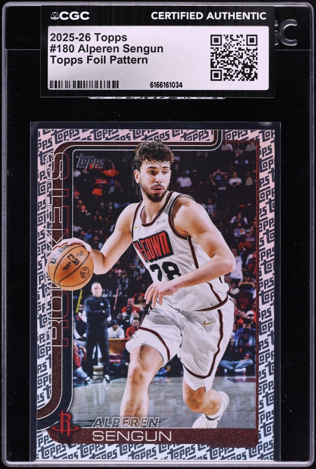 2025 Topps Foil Pattern Alperen Sengun #180 CGC AUTH