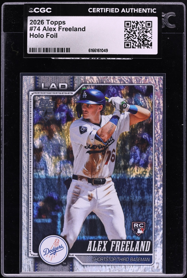 2026 Topps Holo Foil Alex Freeland ROOKIE #74 CGC AUTH