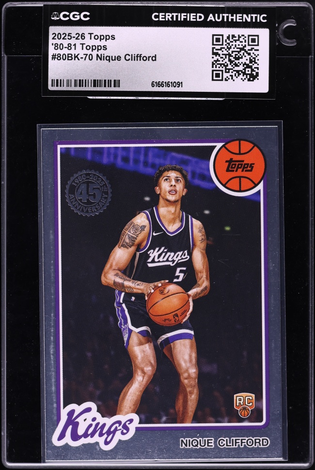 2025 Topps '80-'81 Nique Clifford ROOKIE #80BK-70 CGC AUTH