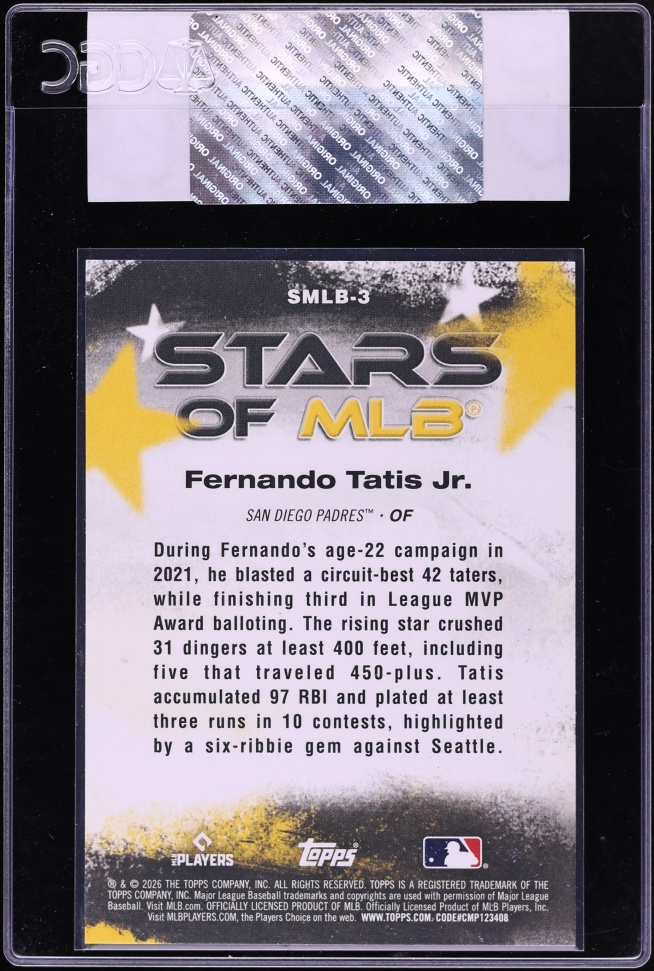 2026 Topps Stars Of MLB Fernando Tatis Jr. #SMLB-3 CGC AUTH