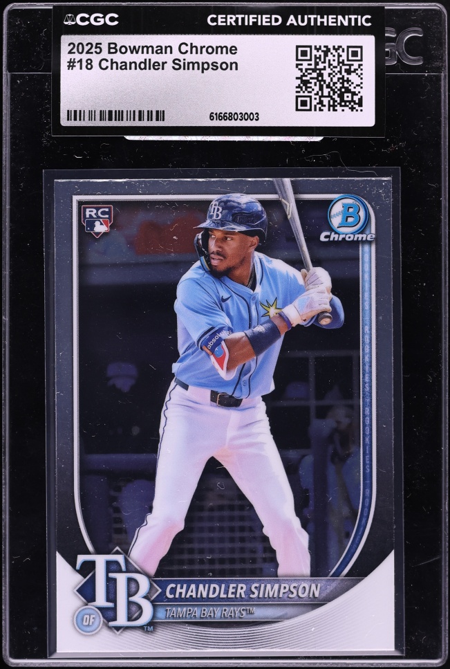 2025 Bowman Chrome Chandler Simpson ROOKIE #18 CGC AUTH