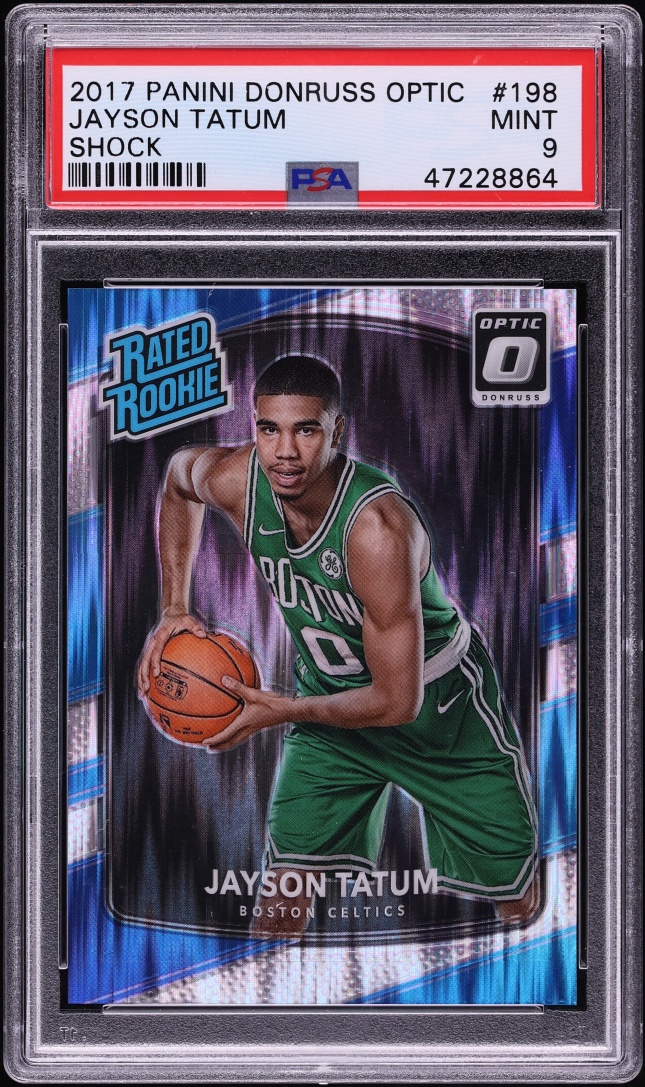 2017 Donruss Optic Shock Jayson Tatum ROOKIE #198 PSA 9 MINT