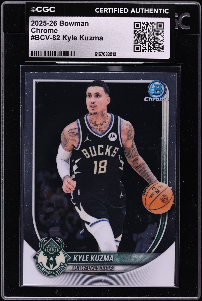 2025 Bowman Chrome Kyle Kuzma #BCV-82 CGC AUTH