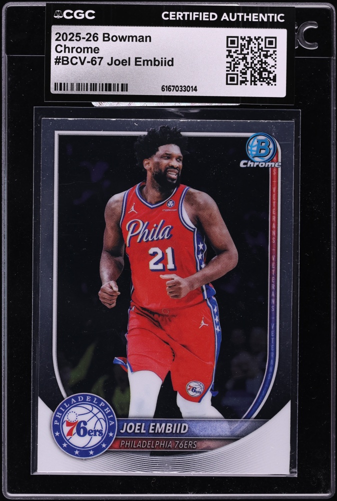 2025 Bowman Chrome Joel Embiid #BCV-67 CGC AUTH
