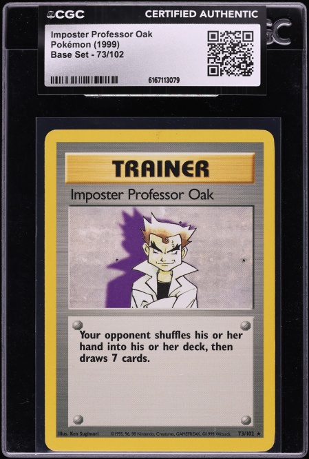 1999 Pokemon Base Set Shadowless Professor Oak #88 PSA 10 GEM MINT