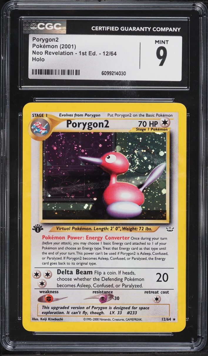 2001 Pokemon Neo Revelation 1st Edition Holo Porygon2 #12 CGC 9 MINT