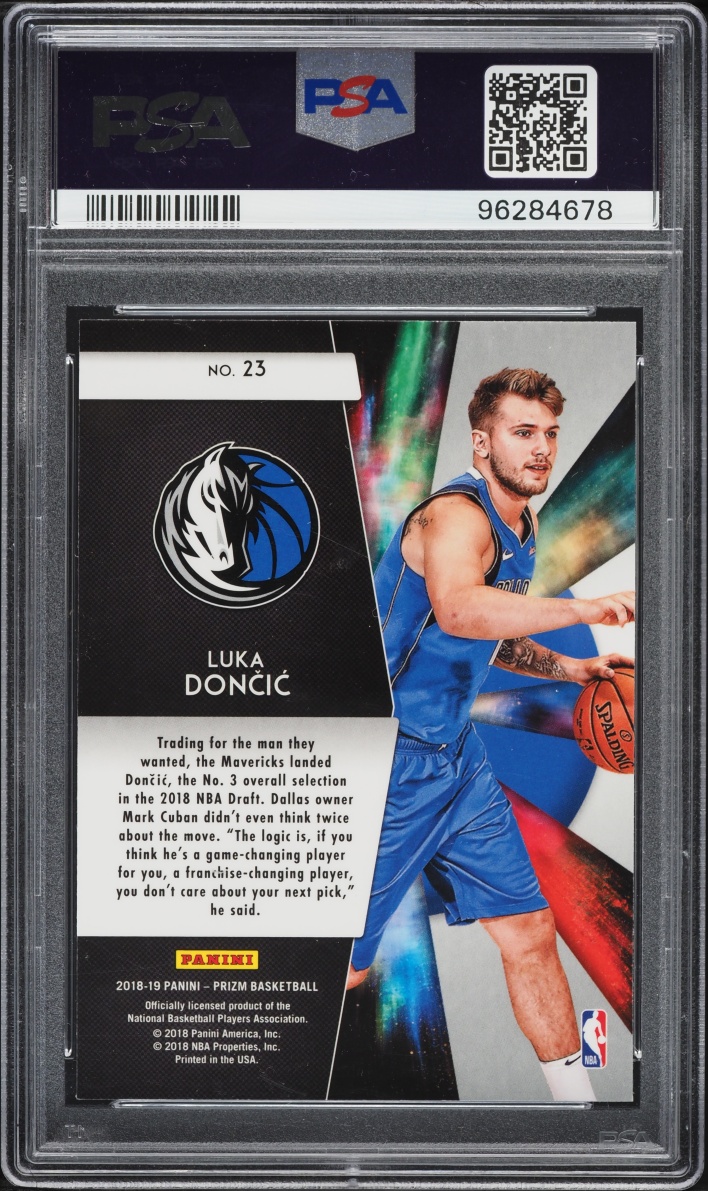 2018 Panini Prizm Freshman Phenoms Luka Doncic ROOKIE #23 PSA 10 GEM MINT