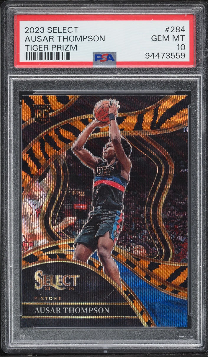 2023 Select Courtside Tiger Prizm Ausar Thompson ROOKIE #284 PSA 10 GEM MINT