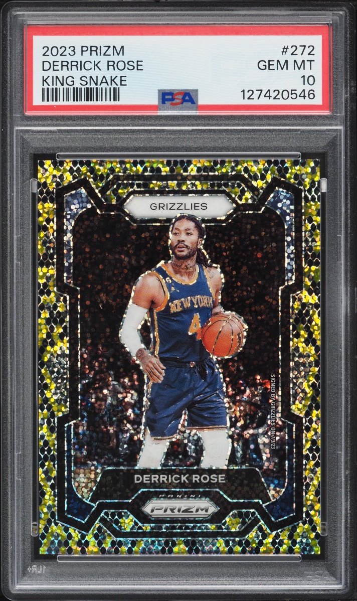 2023 Panini Prizm King Snake Derrick Rose #272 PSA 10 GEM MINT