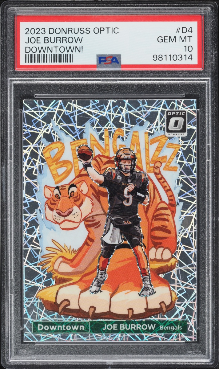 2023 Donruss Optic Downtown Prizm Joe Burrow #D-4 PSA 10 GEM MINT