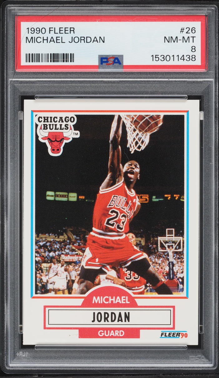 1990 Fleer Basketball Michael Jordan #26 PSA 8 NM-MT