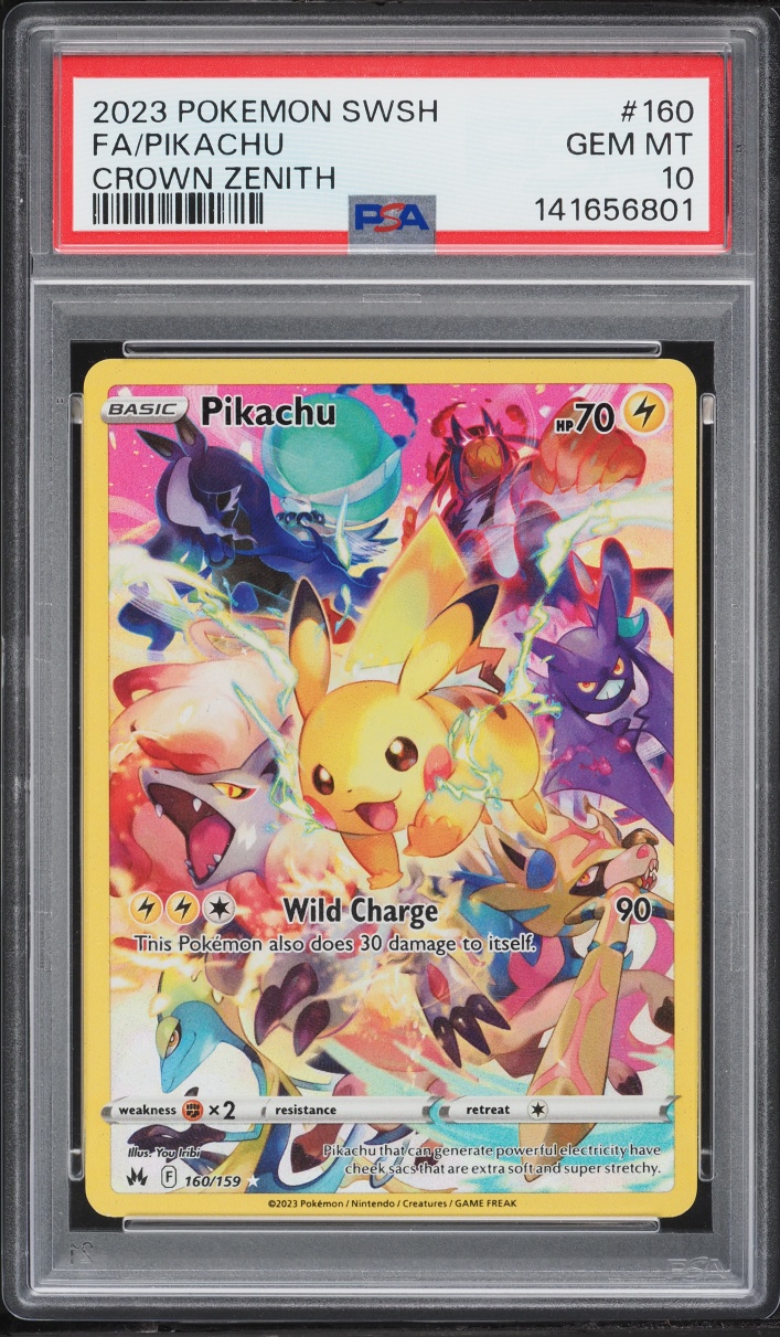 2023 Pokemon Sword & Shield Crown Zenith SEC Pikachu #160 PSA 10 GEM MINT