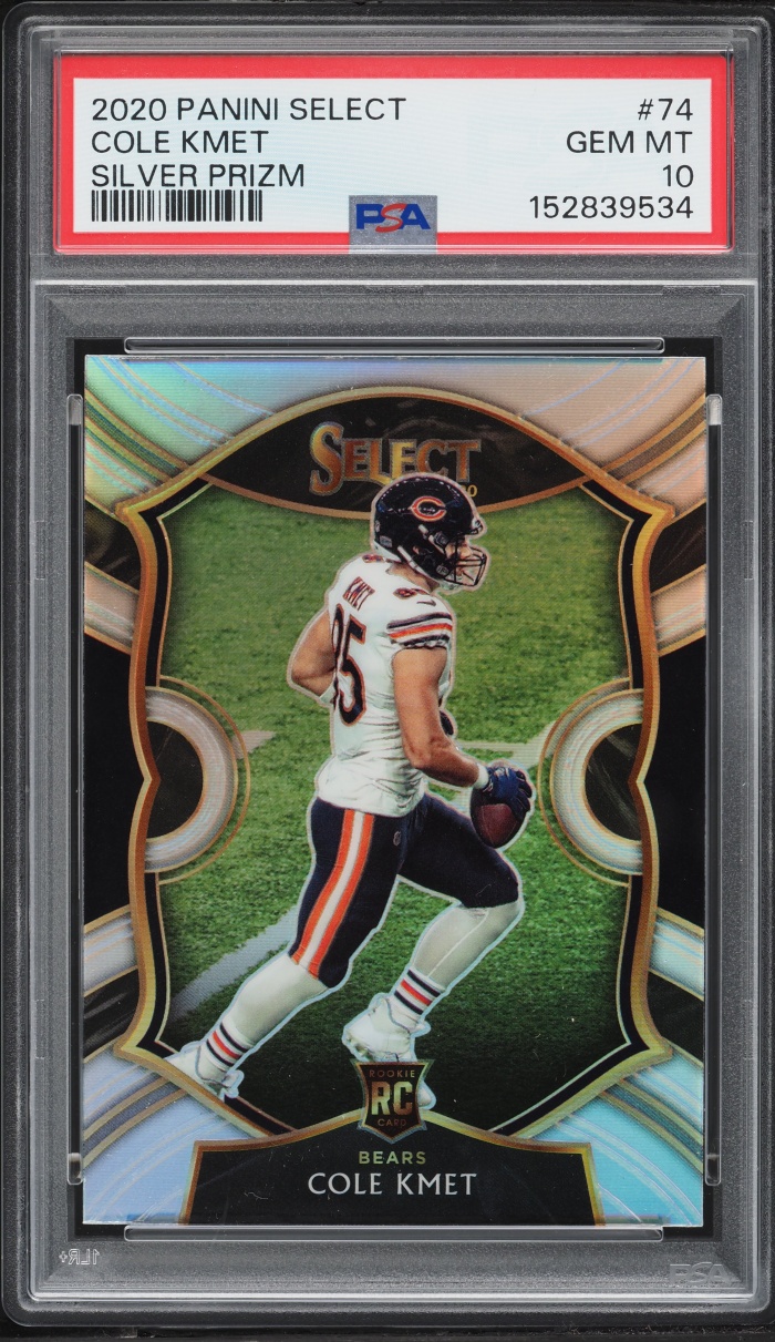 2020 Select Concourse Silver Prizm Cole Kmet ROOKIE #74 PSA 10 GEM MINT