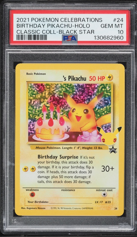 2021 Pokemon SWSH McDonald's Collection Holo Pikachu #25 PSA 10