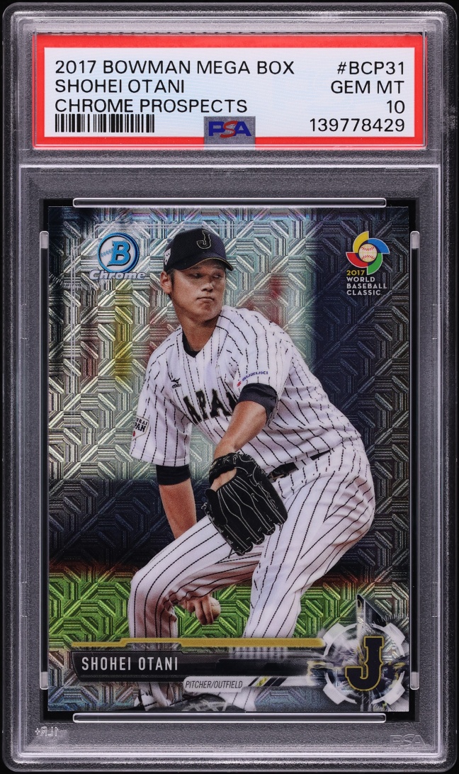 2017 Bowman Chrome Mega Box Shohei Ohtani PROSPECT #BCP31 PSA 10 GEM MINT