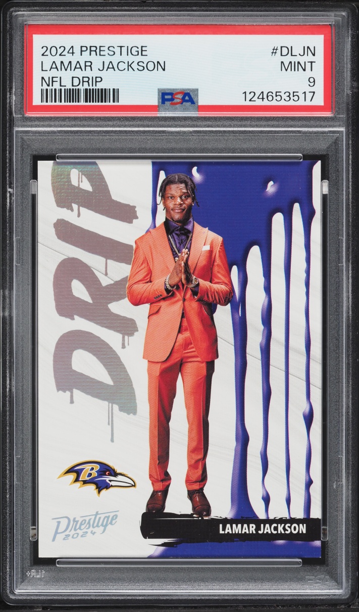 2024 Panini Prestige NFL Drip Lamar Jackson #D-LJN PSA 9 MINT