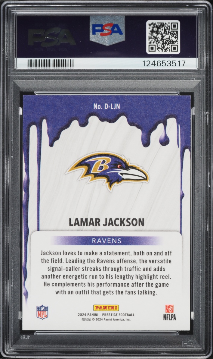 2024 Panini Prestige NFL Drip Lamar Jackson #D-LJN PSA 9 MINT