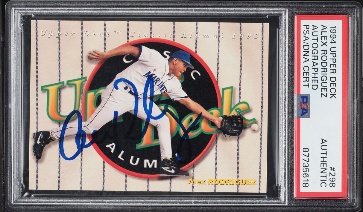 1994 Upper Deck Alex Rodriguez ROOKIE AUTO #298 PSA/DNA AUTH