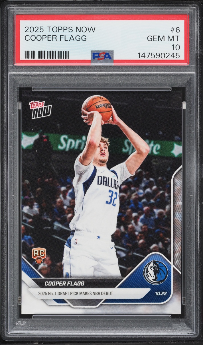 2025 Topps Now Cooper Flagg ROOKIE #6 PSA 10 GEM MINT
