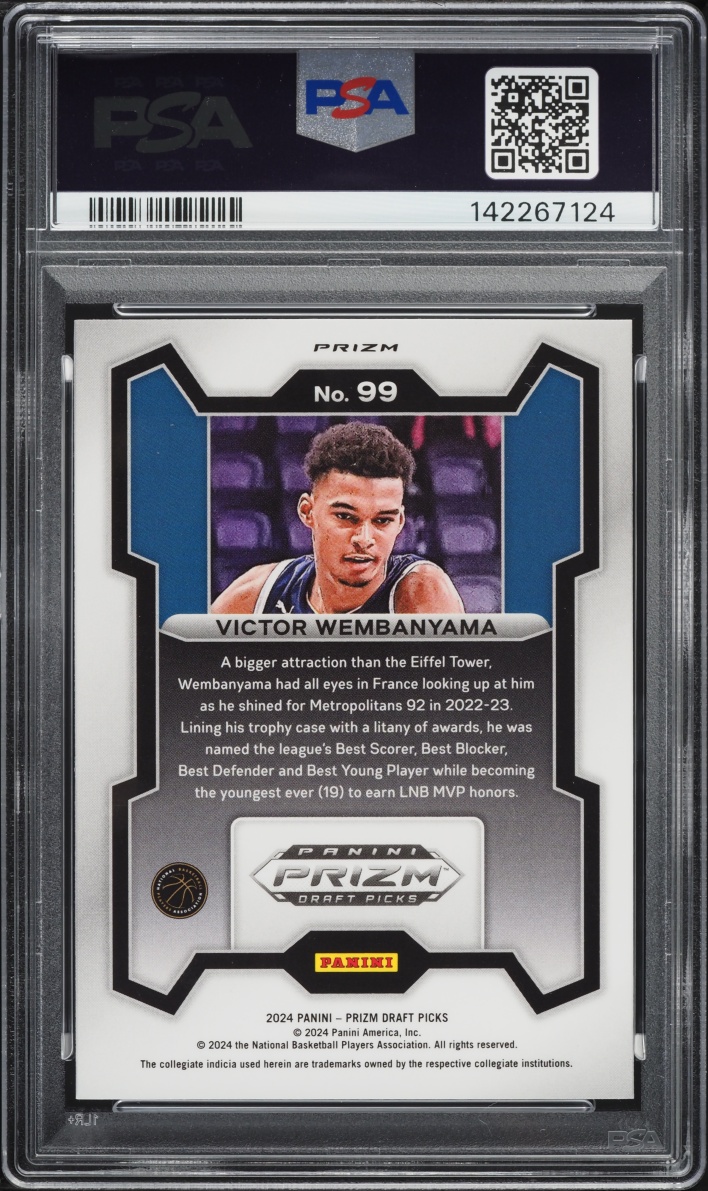 2024 Panini Prizm Draft Picks Snake Skin Victor Wembanyama #99 PSA 9 MINT
