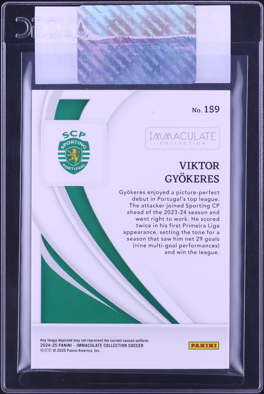 2024 Immaculate Collection Gold Viktor Gyokeres /10 #159 CGC AUTH