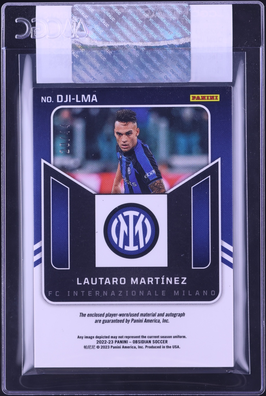 2022 Panini Obsidian Electric Etch Red Lautaro Martinez PATCH AUTO /44 #DJI-LMA CGC AUTH