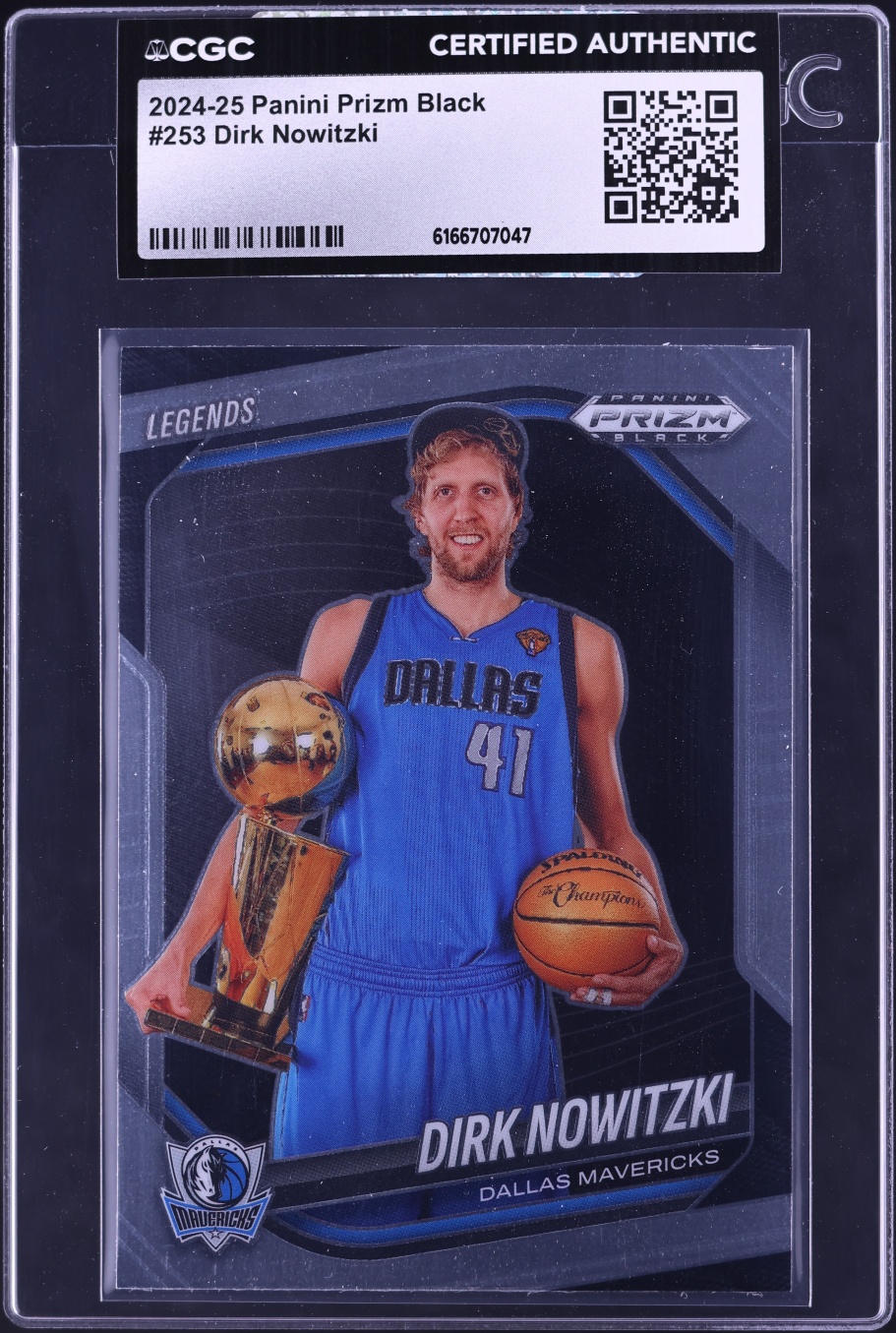 2024 Panini Prizm Black Dirk Nowitzki #253 CGC AUTH
