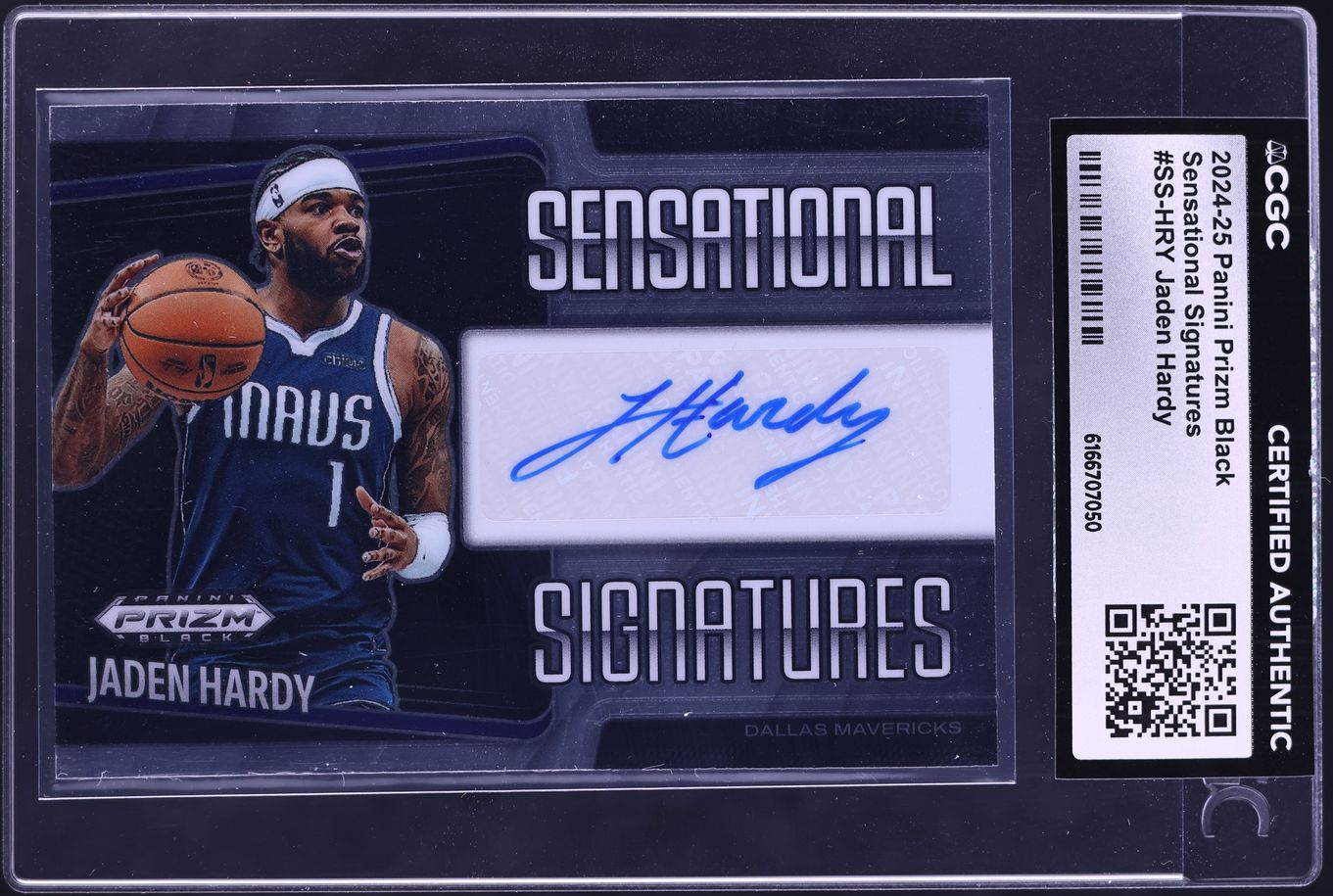 2024 Panini Prizm Black Sensational Jaden Hardy AUTO #SS-HRY CGC AUTH