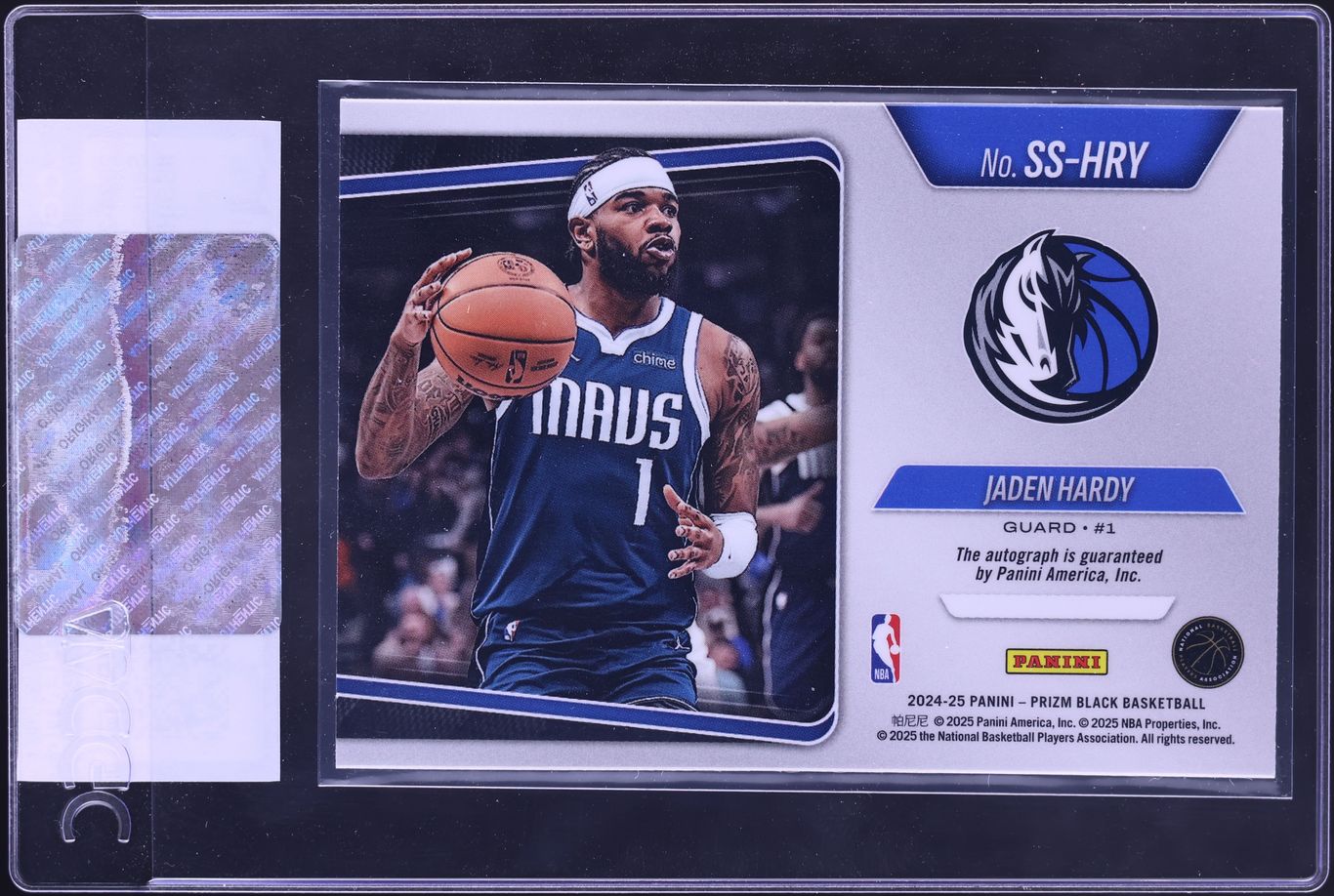 2024 Panini Prizm Black Sensational Jaden Hardy AUTO #SS-HRY CGC AUTH