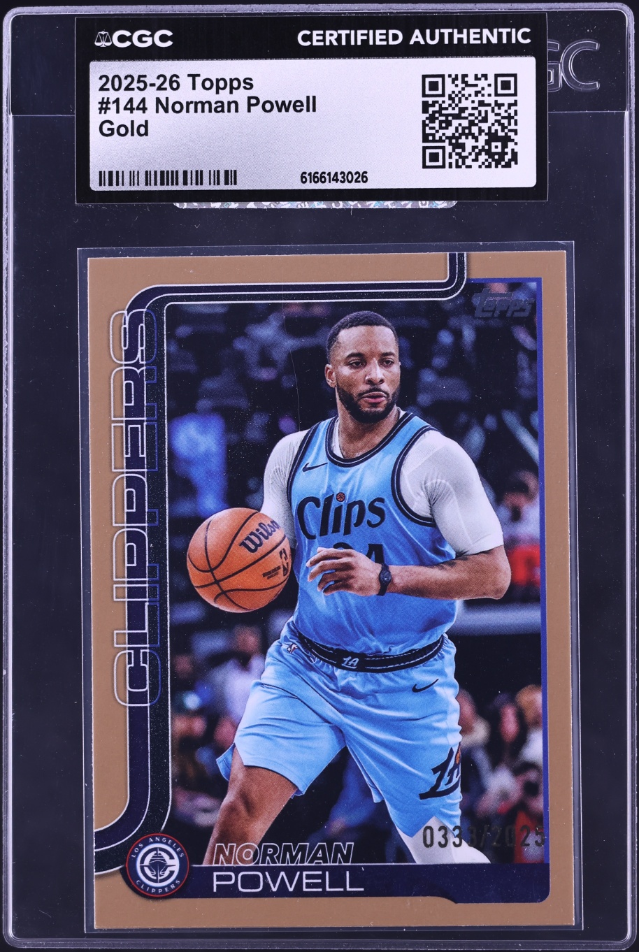 2025 Topps Gold Norman Powell /2025 #144 CGC AUTH