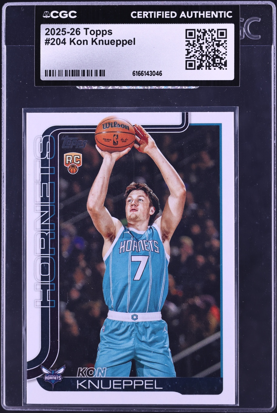 2025 Topps Basketball Kon Knueppel ROOKIE #204 CGC AUTH
