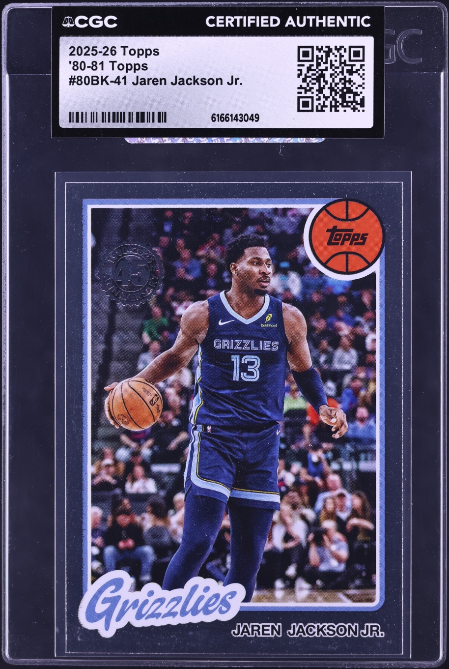 2025 Topps '80 Jaren Jackson Jr. #80BK-41 CGC AUTH