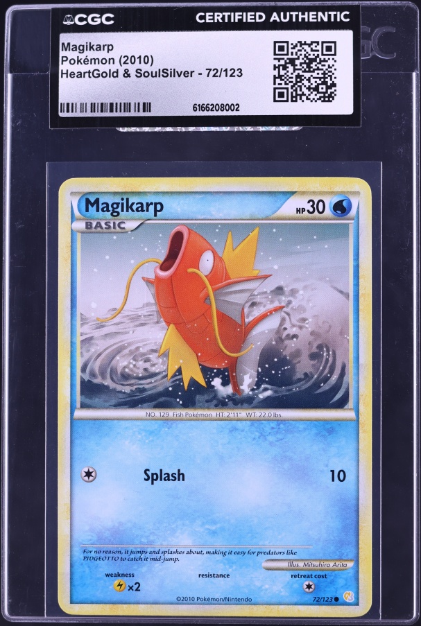 2010 Pokemon HeartGold & SoulSilver Magikarp #72 CGC AUTH