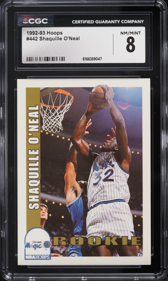 1992 Hoops Shaquille O'Neal ROOKIE #442 CGC 8 NM-MT