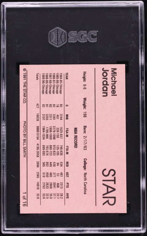 1991 Star Equal The Silver Season Michael Jordan #1 SGC 9 MINT