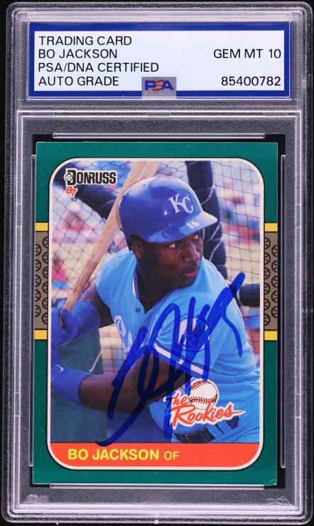 Bo Jackson Signed Autographed Trading Card AUTO PSA/DNA 10