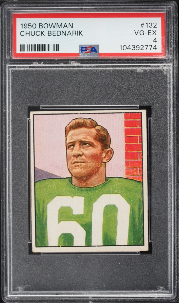 1950 Bowman Football Chuck Bednarik #132 PSA 4 VGEX