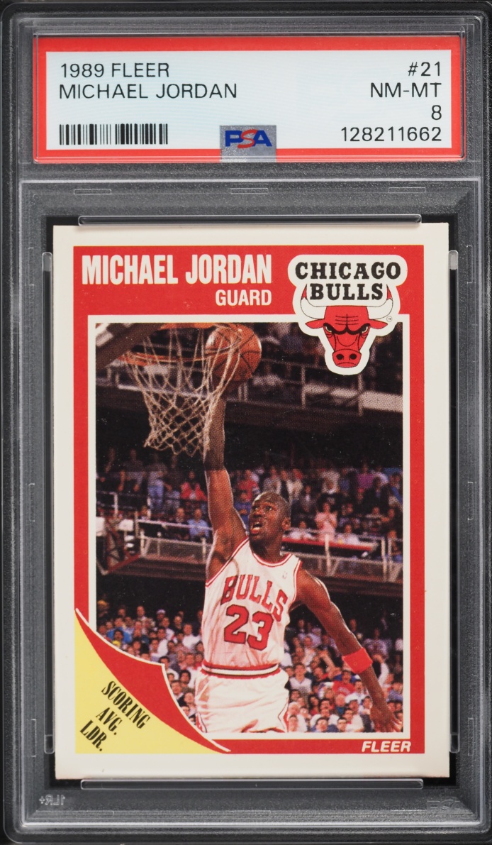 1989 Fleer Basketball Michael Jordan #21 PSA 8 NM-MT