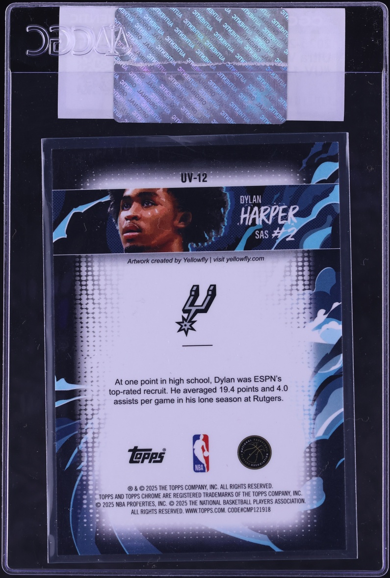 2025 Topps Chrome Ultra Violet Dylan Harper ROOKIE #UV-12 CGC AUTH
