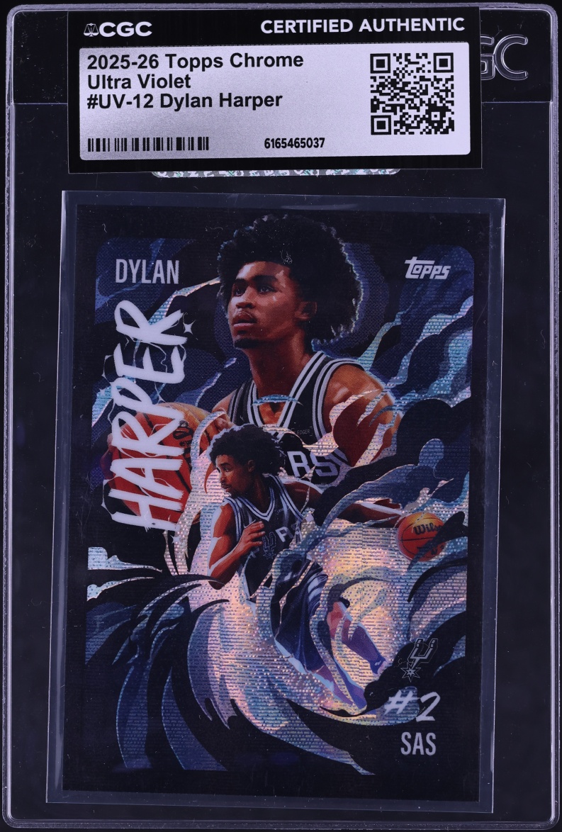 2025 Topps Chrome Ultra Violet Dylan Harper ROOKIE #UV-12 CGC AUTH