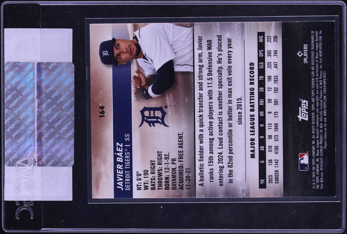 2024 Stadium Club Javier Baez #164 CGC AUTH