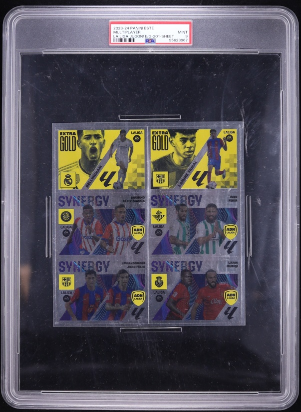 2023 Panini Este La Liga Jugon! Extra Gold 201 Sheet Multiplayer Lamine Yamal ROOKIE PSA 9 MINT