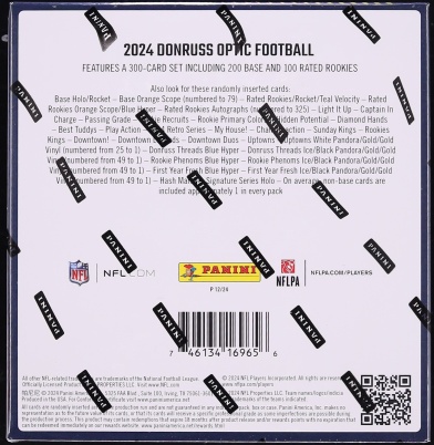 2024 Panini Donruss Optic Football Sealed Mega Box, 6ct Packs