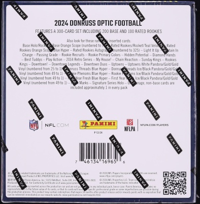 2024 Panini Donruss Optic Football Sealed Mega Box, 6ct Packs
