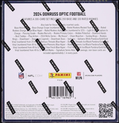 2024 Panini Donruss Optic Football Sealed Mega Box, 6ct Packs