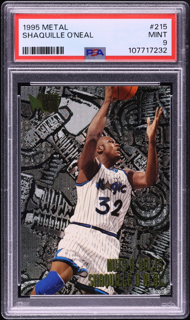 1995 Metal Nuts & Bolts Shaquille O'Neal #215 PSA 9 MINT